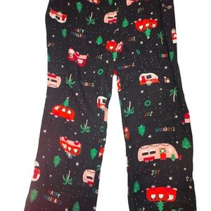 Old Navy women's pajama pants Holiday Campers Mid-Rise Flannel drawstring large